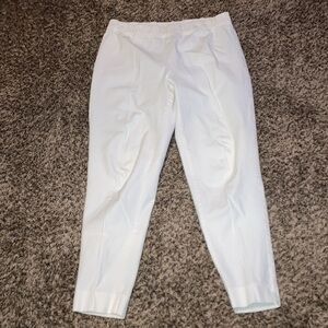 White ankle pants